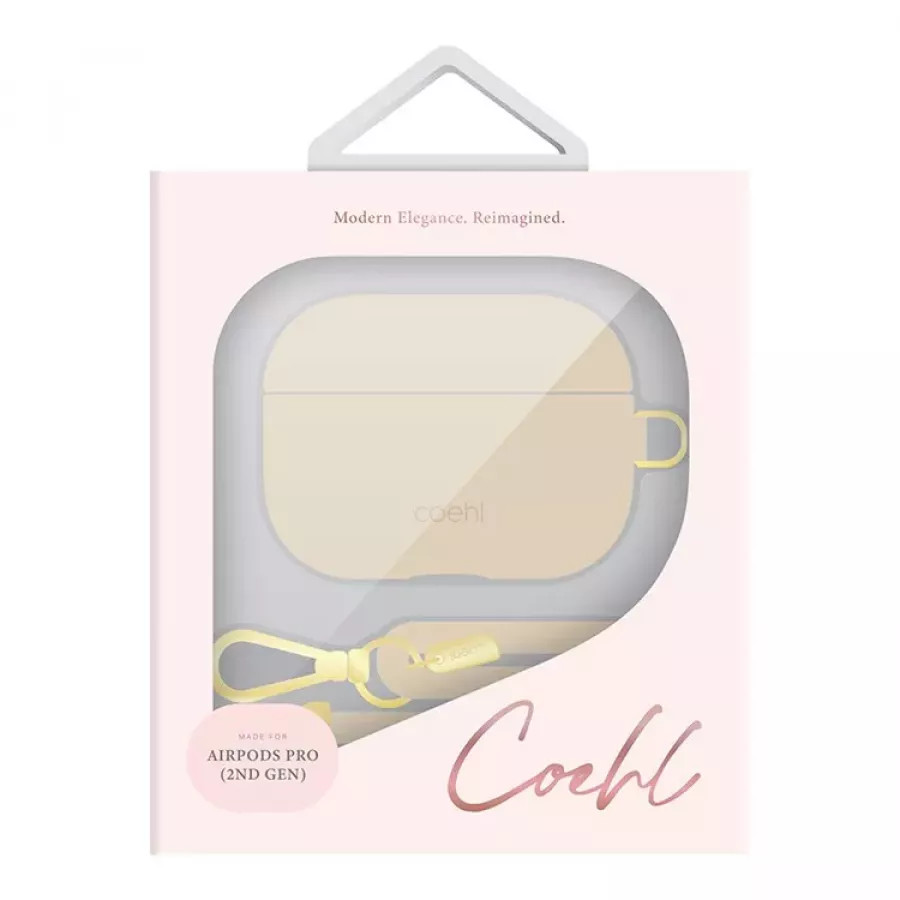 Купить Чехол Uniq COEHL Haven with handstrap для Airpods Pro 2, Cream в Сочи. Вид 5