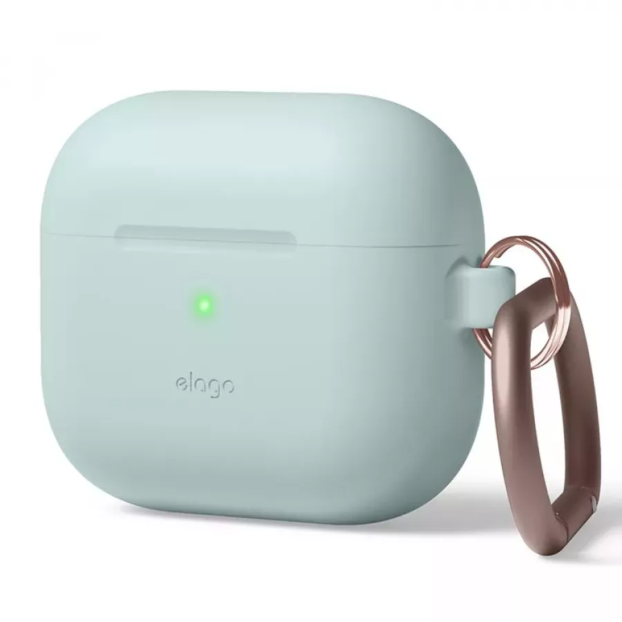 Купить Силиконовый чехол Elago Silicone Hang Mint для AirPods 3 (2021), мятный в Сочи. Вид 1