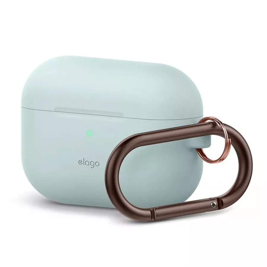 Купить Силиконовый чехол Elago Silicone Hang Mint для AirPods Pro, мятный в Сочи. Вид 1