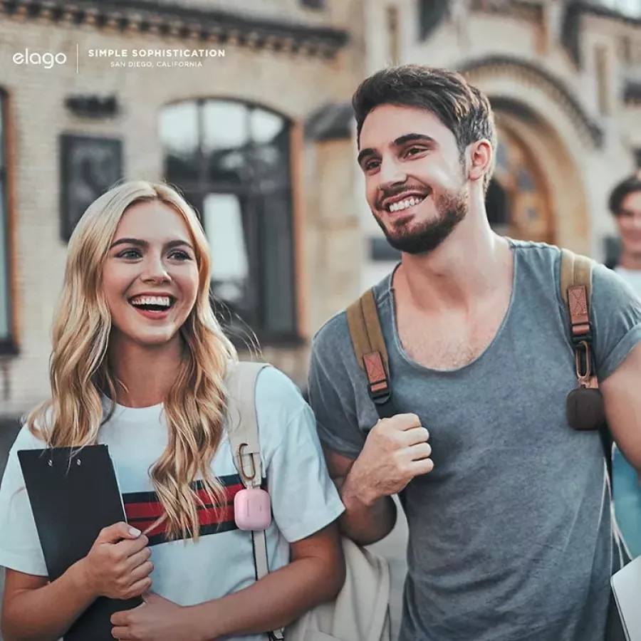 Купить Силиконовый чехол Elago Silicone Hang Lavender grey для AirPods 3 (2021), лавандовый в Сочи. Вид 7