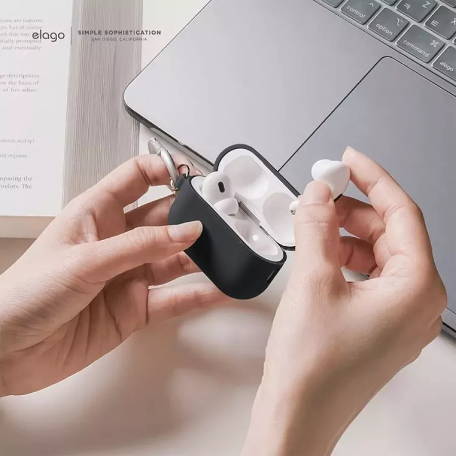 Купить Чехол Elago Silicone case для AirPods Pro 2 (all), Black в Сочи. Вид 5