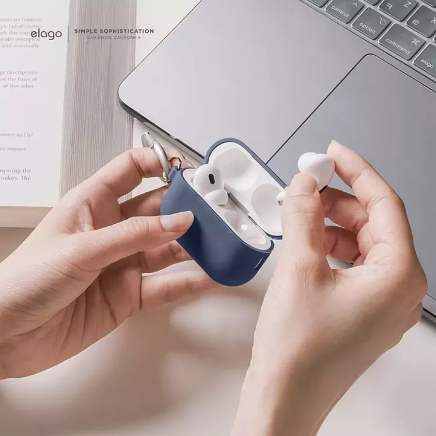 Купить Чехол Elago Silicone case для AirPods Pro 2 (all), Jean Indigo в Сочи. Вид 5