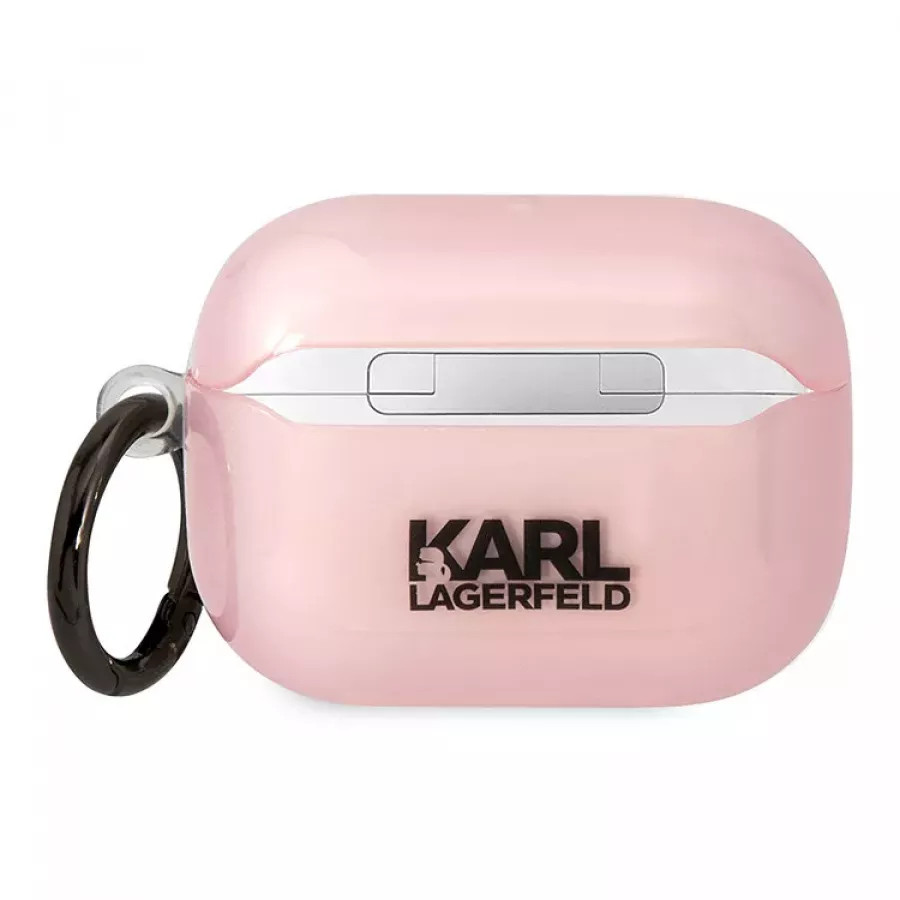 Купить Чехол Lagerfeld TPU with ring NFT Choupette для Airpods Pro 2, Translucent Pink в Сочи. Вид 2