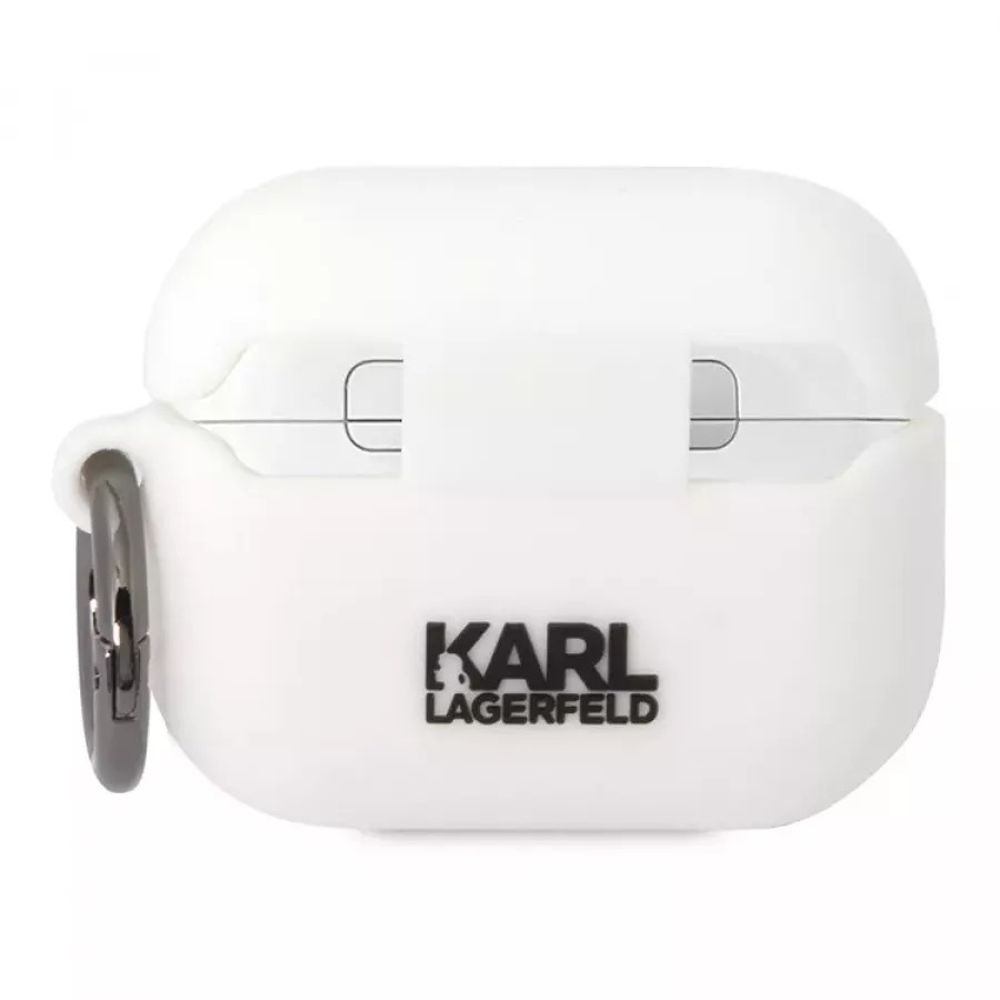 Купить Чехол Lagerfeld Silicone case with ring Choupette для Airpods Pro, белый в Сочи. Вид 2