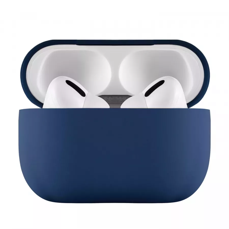 Купить Чехол uBear Touch Pro Silicone Case для Airpods Pro 2, 1,5 мм усиленный, темно-синий в Сочи. Вид 1