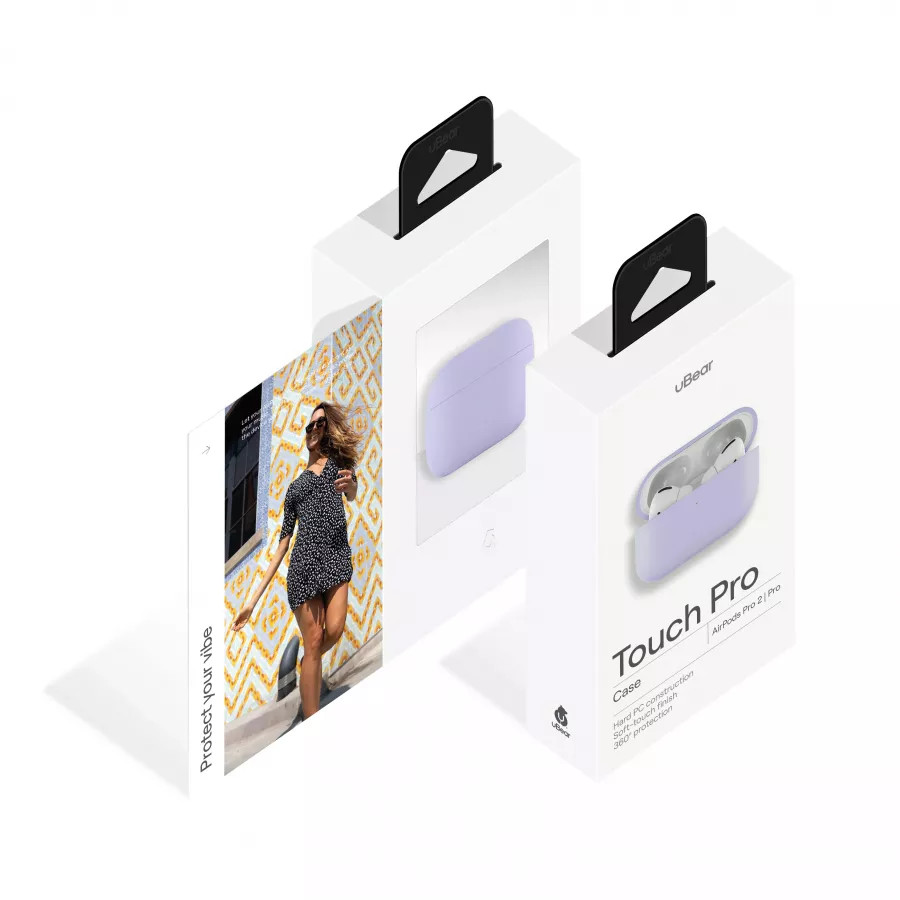 Купить Чехол uBear Touch Pro Silicone Case для Airpods Pro 2, 1,5 мм усиленный, фиолетовый в Сочи. Вид 5