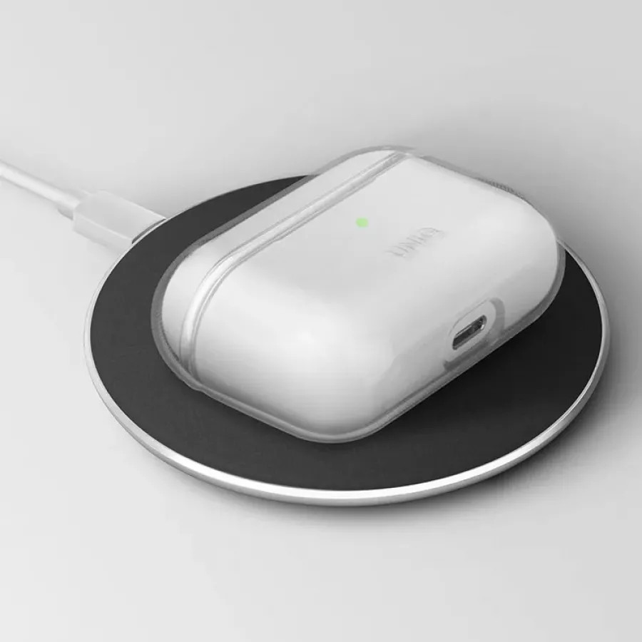 Купить Чехол Uniq Glase с карабином для AirPods Pro 2, прозрачный в Сочи. Вид 6