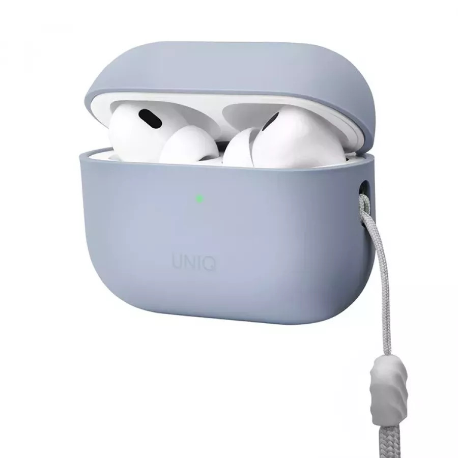 Купить Чехол Uniq LINO Liquid Silicone для AirPods Pro 2, arctic blue в Сочи. Вид 3