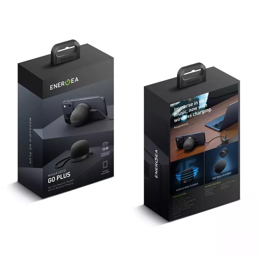 Купить Беспроводная колонка Energea MagAudio Go Plus, MagSafe Bluetooth Speaker, Wireless 15W, Charcoal в Сочи. Вид 7