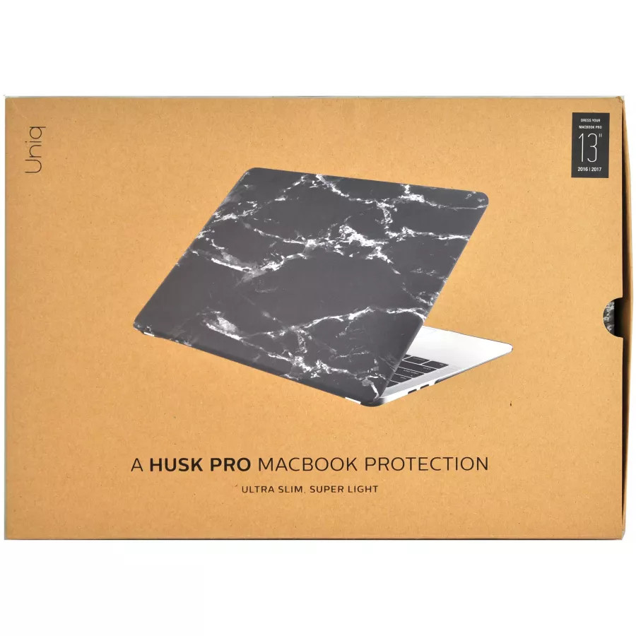 Купить Чехол Uniq HUSK Pro для Macbook Pro 13 TouchBar, черный мрамор (marble black) в Сочи. Вид 3