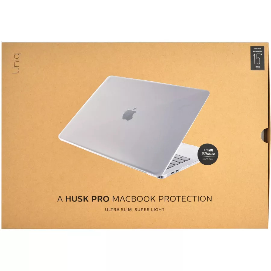 Купить Чехол Uniq HUSK Pro для Macbook Pro 15 TouchBar, прозрачный-матовый (Frost Clear) в Сочи. Вид 3