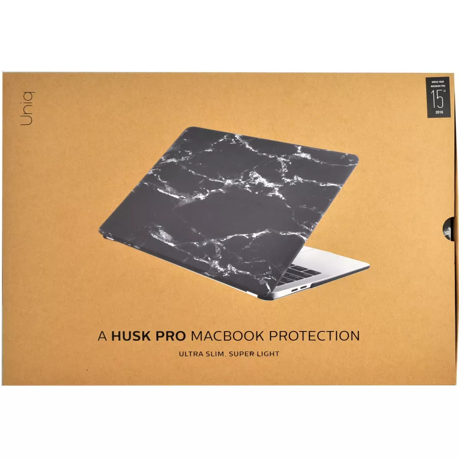 Купить Чехол Uniq HUSK Pro для Macbook Pro 15 TouchBar, черный мрамор (marble black) в Сочи. Вид 3