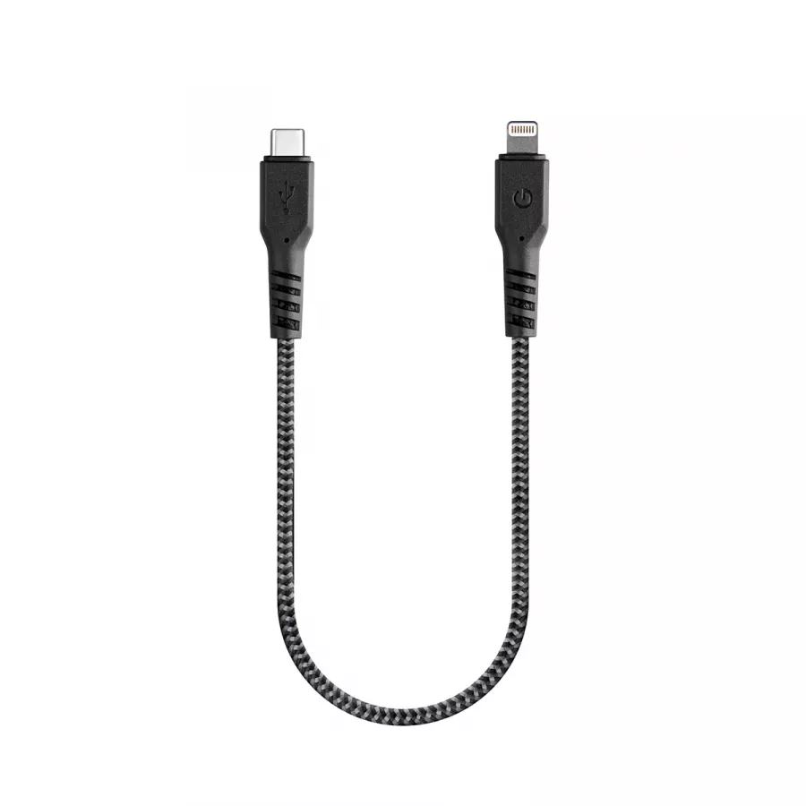 Купить Кабель EnergEA FibraTough USB-C - Lightning MFI 30см, черный в Сочи. Вид 1