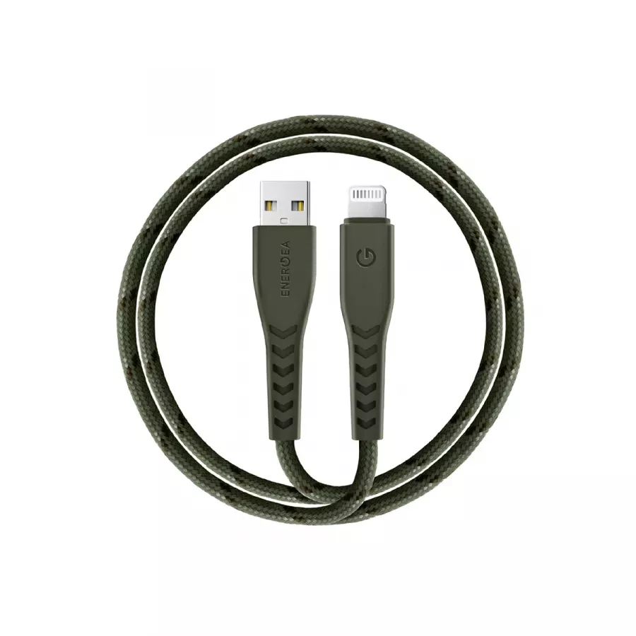 Купить Кабель EnergEA NyloFlex USB-A to Lightning MFI C89 1.5m, зеленый в Сочи. Вид 1