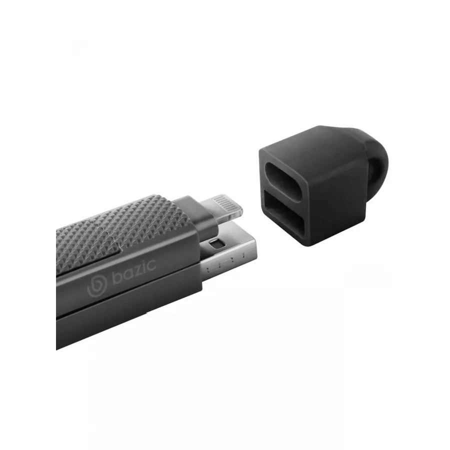 Купить Кабель EnergEA Bazic AluCable 4-in-1 (In USB-A/C, Out USB-C/Lightning) 60W, 1м, черный в Сочи. Вид 5