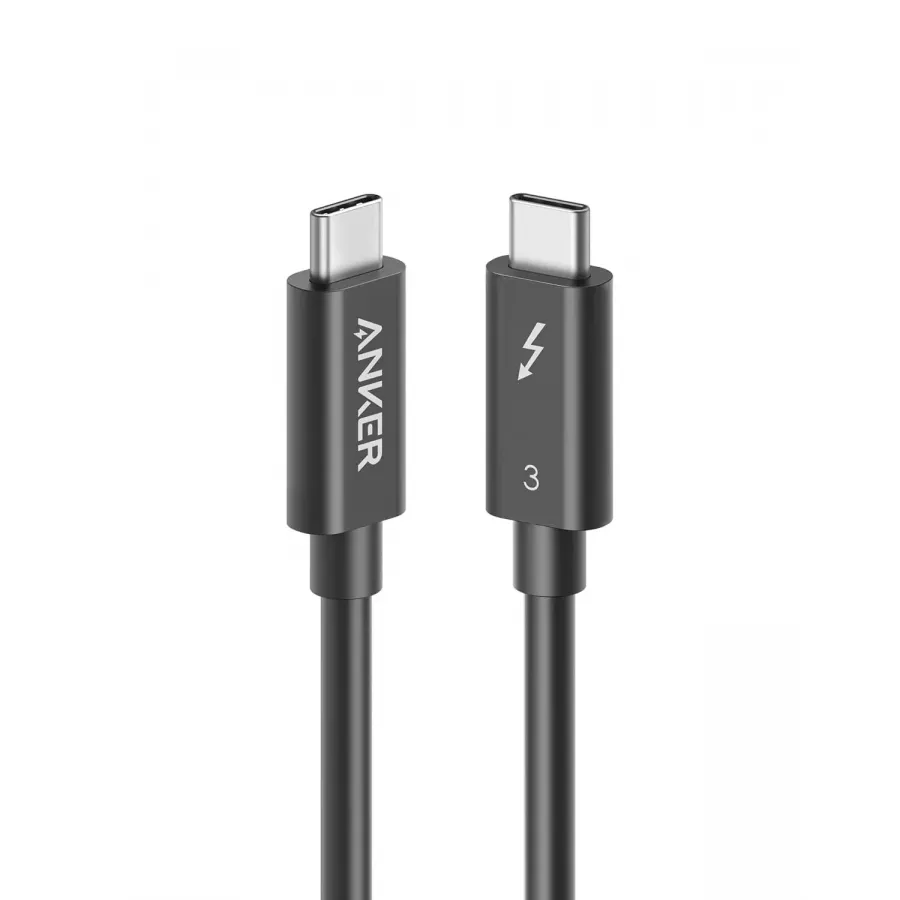 Купить Кабель Anker USB-C to USB-C ThunderBolt 3.0 100Вт, 40Гбит/с  0.5м, черный в Сочи. Вид 1