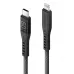 Купить Кабель EnergEA FLOW USB-C to Lightning C94 PD60W 3A DISPLAY Nanoweave Magnetic tie, 1.5м, черный в Сочи. Вид 2