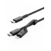 Купить Кабель EnergEA FLOW Duo USB-C to USB-C PD240W/480Mbps 5A + Lightning MFI PD60W 3A Nanoweave, 1.5м, черный в Сочи. Вид 3