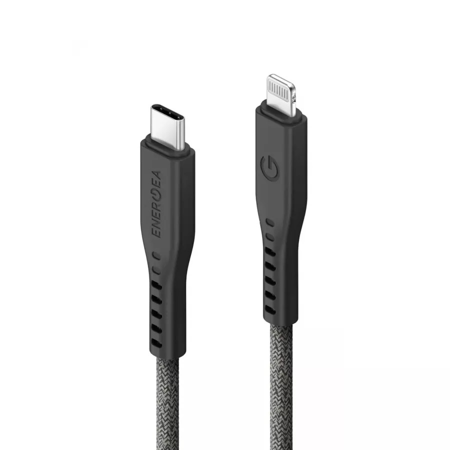 Купить Кабель EnergEA FLOW USB-C to Lightning C94 PD60W 3A Nanoweave Magnetic tie, 1.5м, черный в Сочи. Вид 2