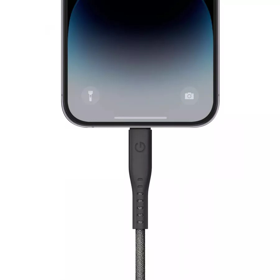 Купить Кабель EnergEA FLOW USB-C to Lightning C94 PD60W 3A Nanoweave Magnetic tie, 1.5м, черный в Сочи. Вид 4
