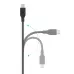 Купить Кабель EnergEA Bazic GoCharge Weave 1.5м USB-C to USB-C 60W 480Mbps Soft braided, черный в Сочи. Вид 3