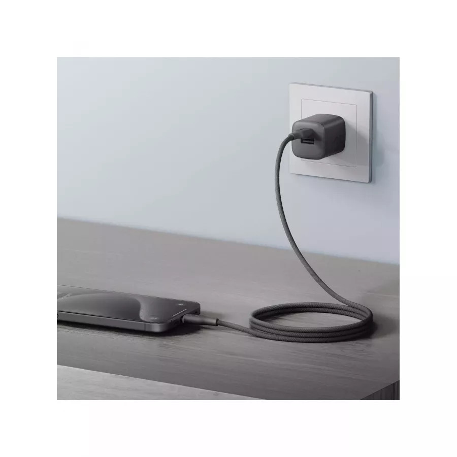 Купить Кабель EnergEA Bazic GoCharge Weave 1.5м USB-C to USB-C 60W 480Mbps Soft braided, черный в Сочи. Вид 5