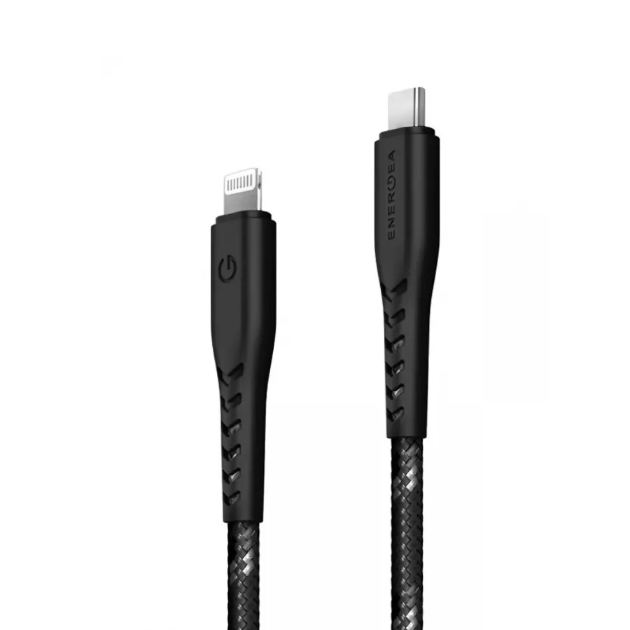 Купить Кабель EnergEA NyloFlex USB-C to Lightning MFI C94 100W 3A, PD, 3м, черный в Сочи. Вид 2