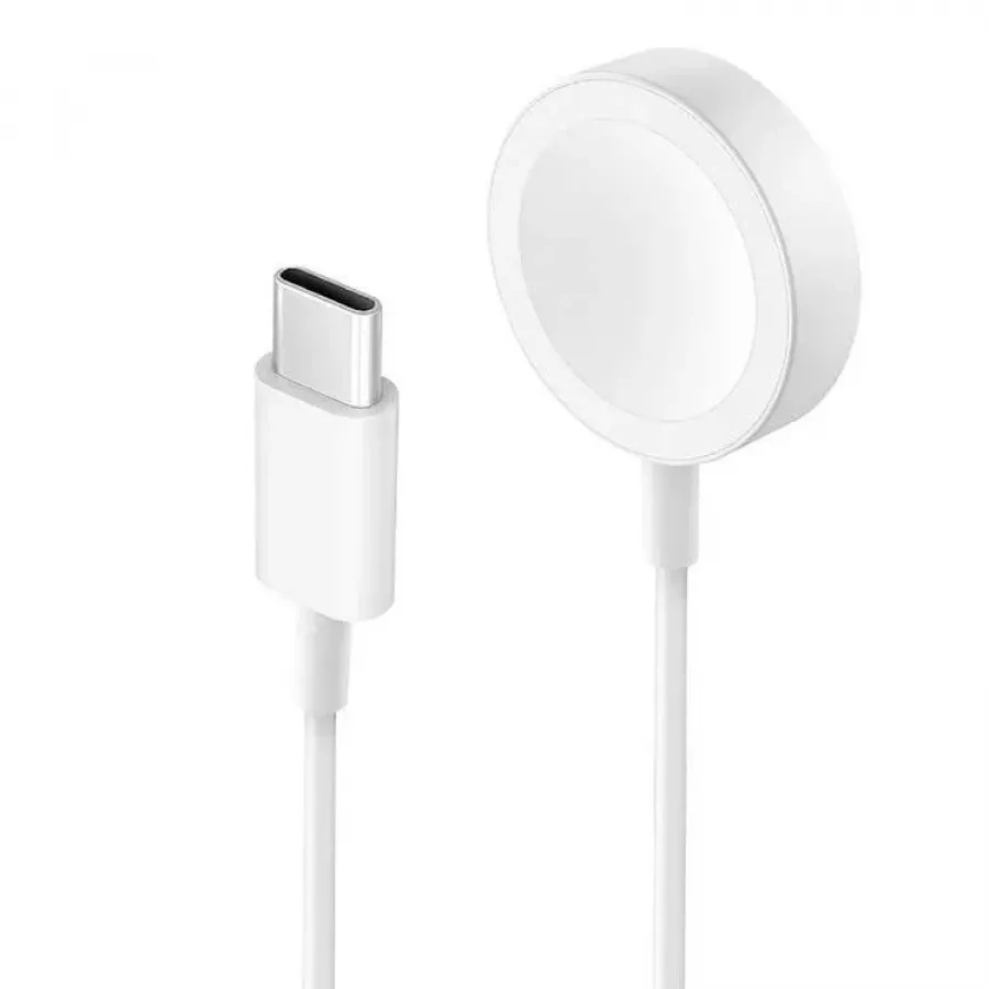 Купить Зарядный кабель EnergEA ЗУ Bazic GoCharge Wireless chager with USB-C to AW cable 1м для Apple Watch, White в Сочи. Вид 1