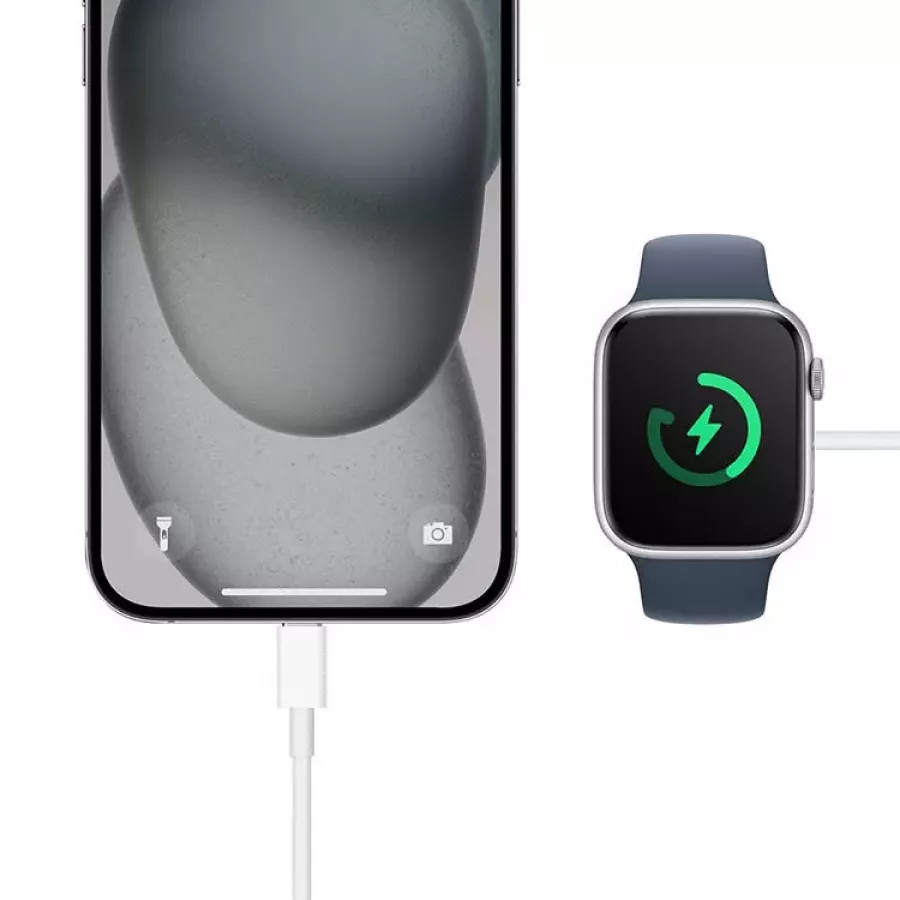 Купить Зарядный кабель EnergEA ЗУ Bazic GoCharge Wireless chager with USB-C to AW cable 1м для Apple Watch, White в Сочи. Вид 4