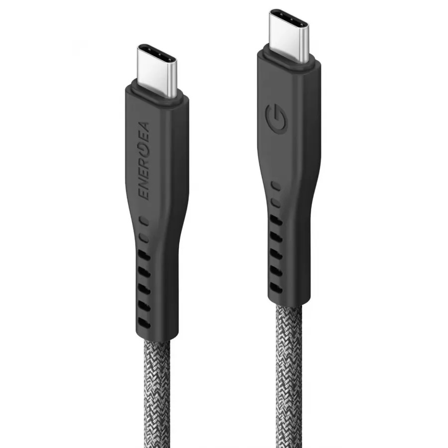 Купить Кабель EnergEA FLOW USB-C to USB-C 3.2 Gen2/20Gbps PD240W 5A Nanoweave Magnetic tie, 1м, черный в Сочи. Вид 2