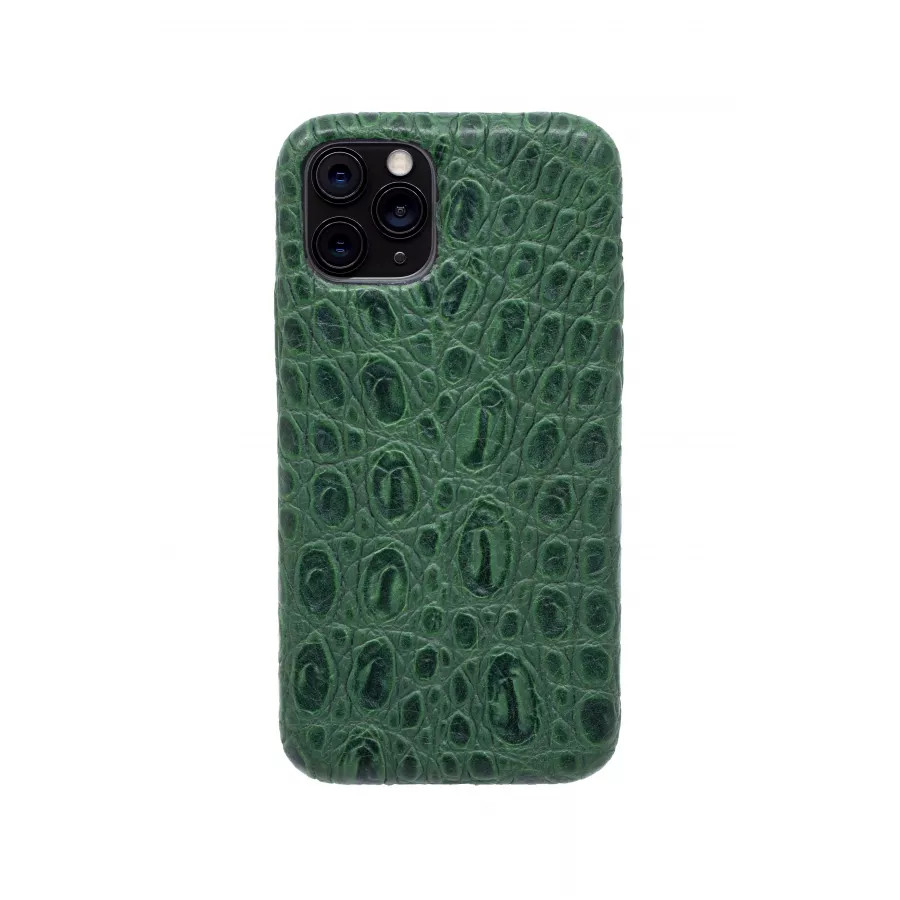 Купить Чехол из натуральной кожи для iPhone 11 Pro - Amazonian green в Сочи. Вид 4