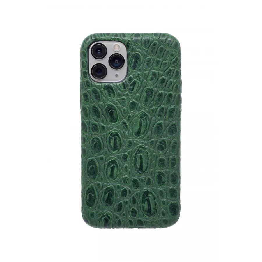 Купить Чехол из натуральной кожи для iPhone 11 Pro - Amazonian green в Сочи. Вид 2