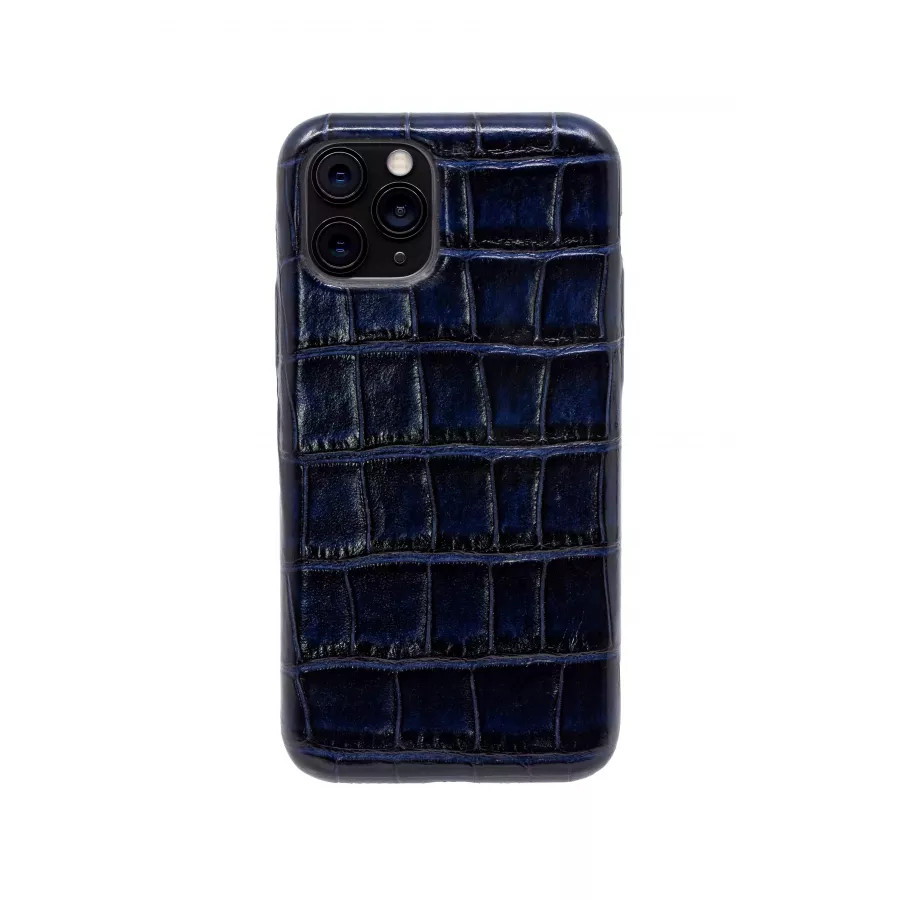 Купить Чехол из натуральной кожи для iPhone 11 Pro - Night blue в Сочи. Вид 3