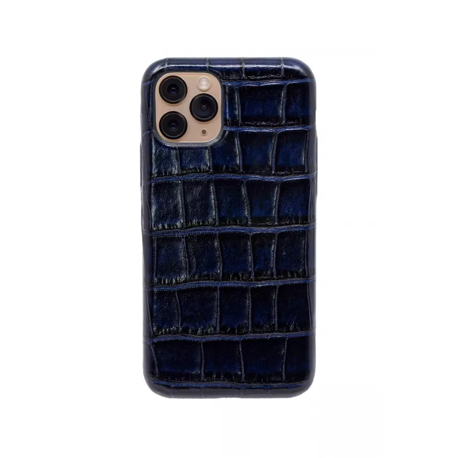 Купить Чехол из натуральной кожи для iPhone 11 Pro - Night blue в Сочи. Вид 2