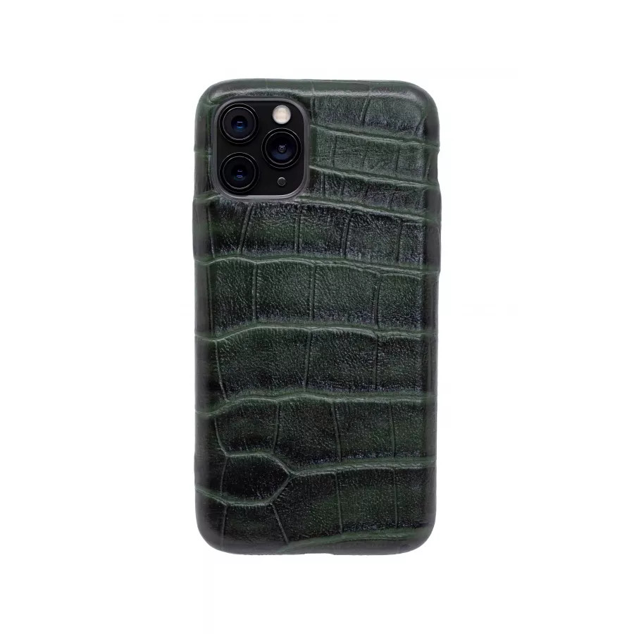 Чехол из натуральной кожи для iPhone 11 Pro - Cayman green. Вид 4