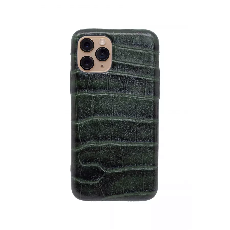 Чехол из натуральной кожи для iPhone 11 Pro - Cayman green. Вид 1