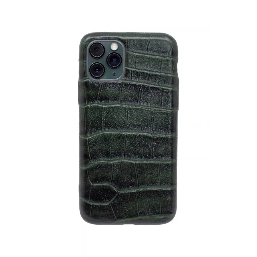 Чехол из натуральной кожи для iPhone 11 Pro - Cayman green. Вид 3