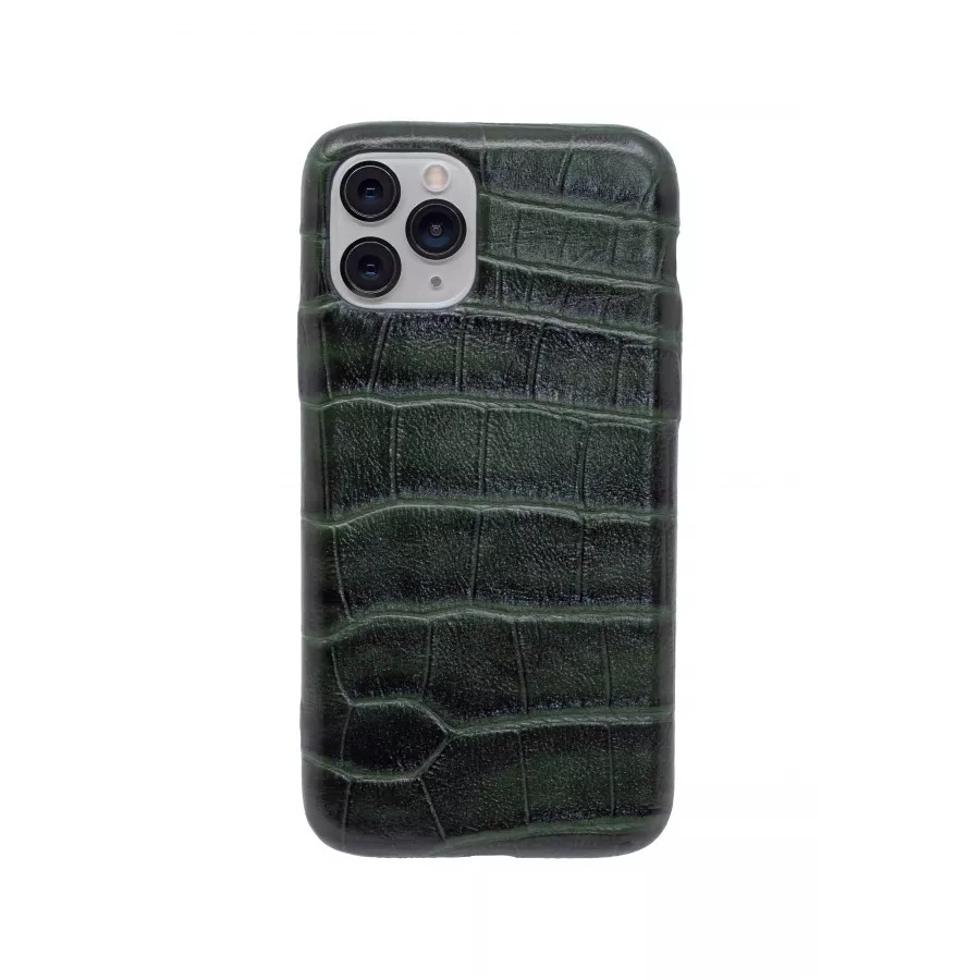 Чехол из натуральной кожи для iPhone 11 Pro - Cayman green. Вид 2