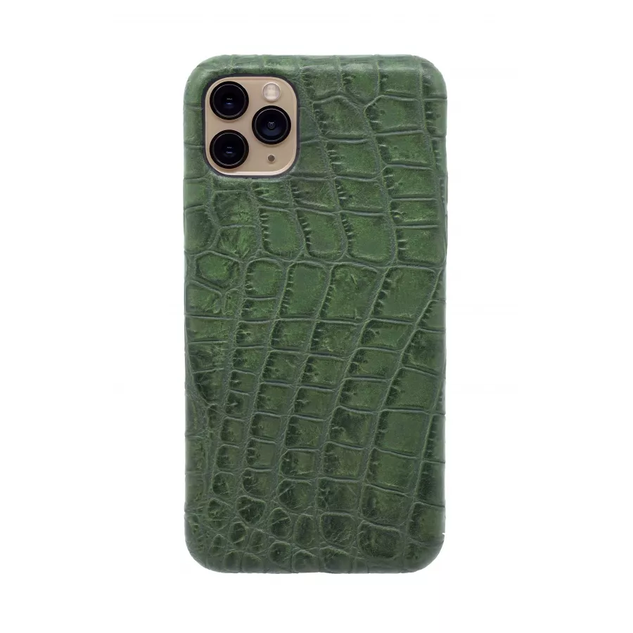 Чехол из натуральной кожи для iPhone 11 Pro Max - Amazonian green. Вид 1