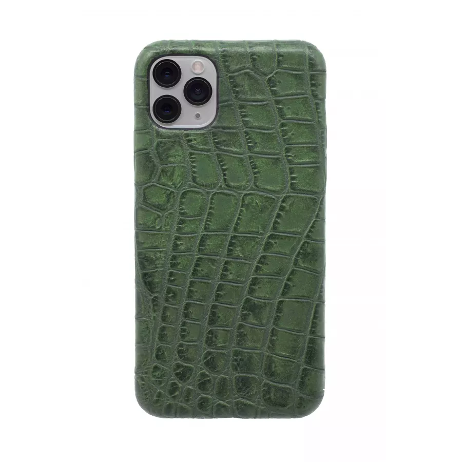Чехол из натуральной кожи для iPhone 11 Pro Max - Amazonian green. Вид 2