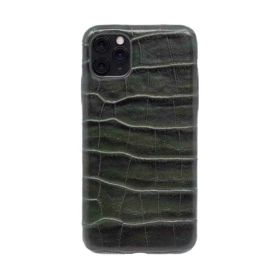 Купить Чехол из натуральной кожи для iPhone 11 Pro Max - Cayman green в Сочи. Вид 4