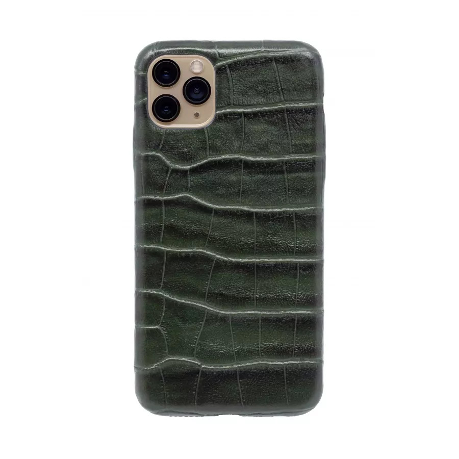 Купить Чехол из натуральной кожи для iPhone 11 Pro Max - Cayman green в Сочи. Вид 2