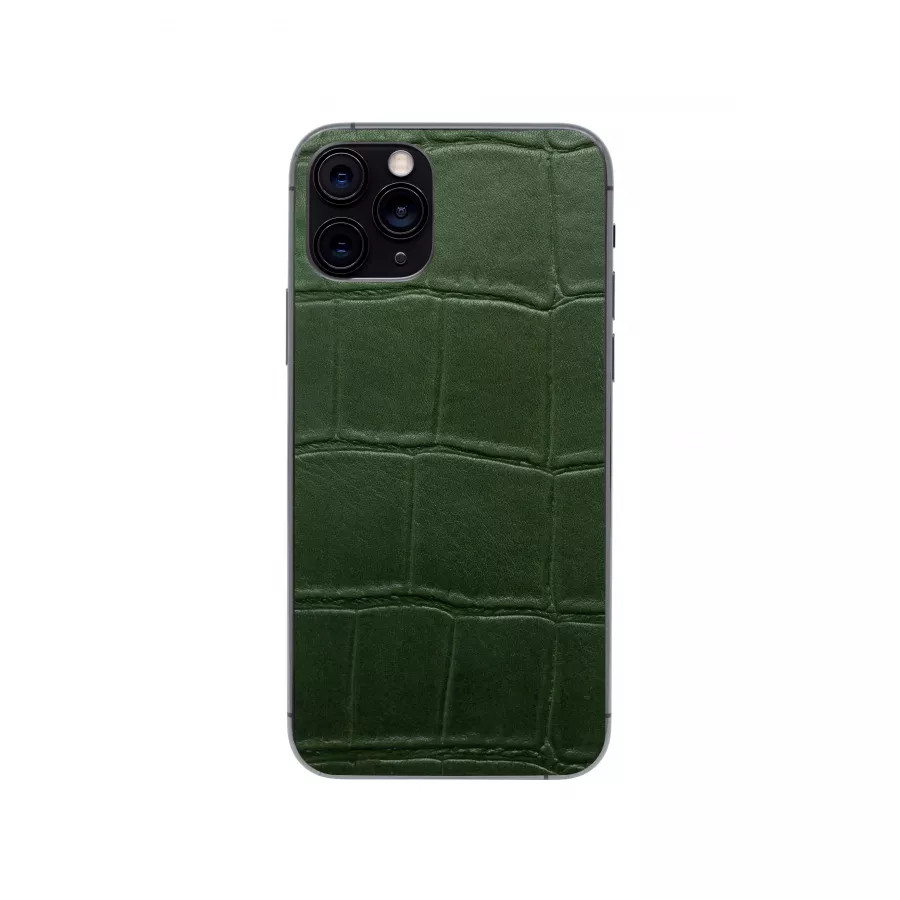 Защитная наклейка из натуральной кожи для iPhone 11 Pro, Вид Зеленый 1. Вид 4