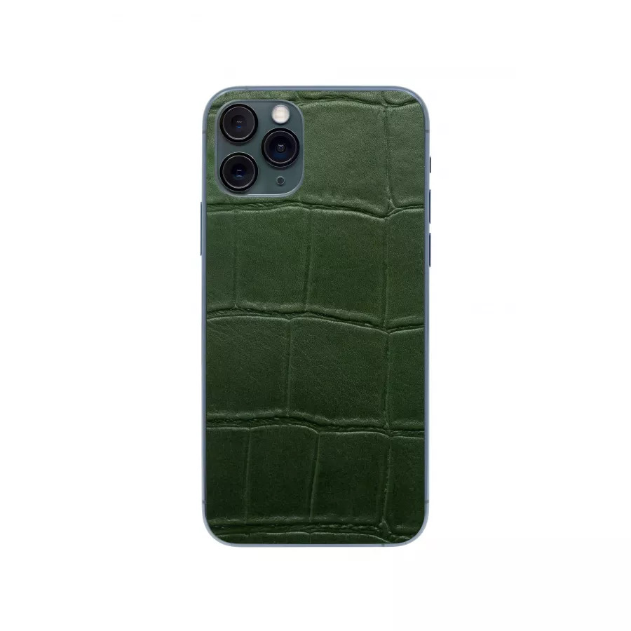 Защитная наклейка из натуральной кожи для iPhone 11 Pro, Вид Зеленый 1. Вид 3