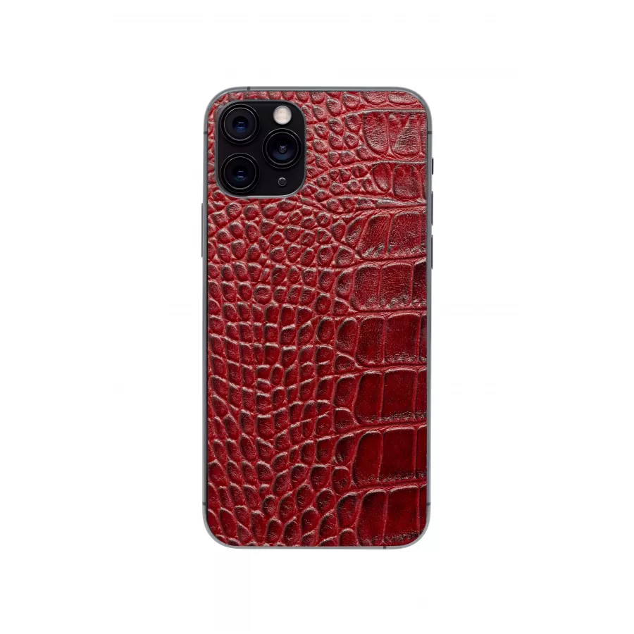 Защитная наклейка из натуральной кожи для iPhone 11 Pro, Вид Красный 1. Вид 4