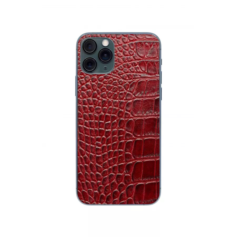 Защитная наклейка из натуральной кожи для iPhone 11 Pro, Вид Красный 1. Вид 3