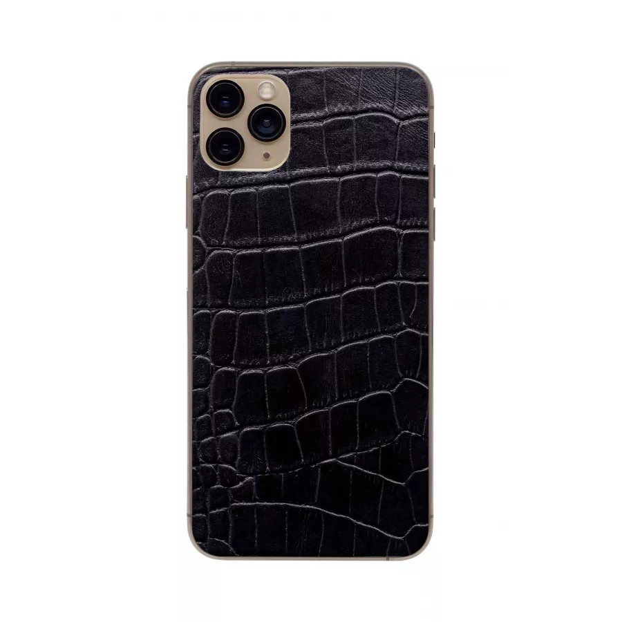 Защитная наклейка из натуральной кожи для iPhone 11 Pro Max, Вид Черный 3. Вид 4