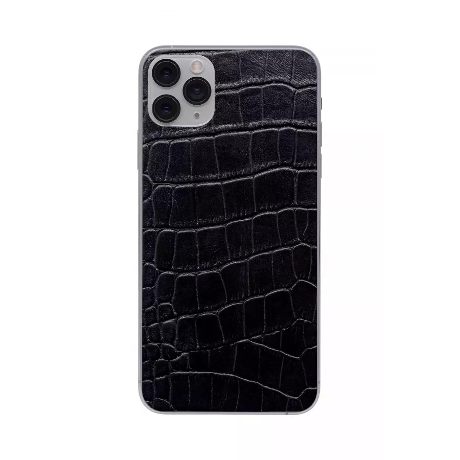 Защитная наклейка из натуральной кожи для iPhone 11 Pro Max, Вид Черный 3. Вид 3