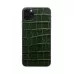 Защитная наклейка из натуральной кожи для iPhone 11 Pro Max, Вид Темно-зеленый. Вид 3