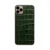 Защитная наклейка из натуральной кожи для iPhone 11 Pro Max, Вид Темно-зеленый. Вид 2